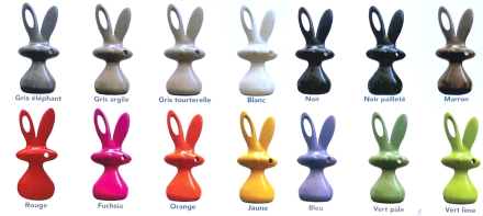 LES BUNNYS EN 14 COULEURS AKI KURODA